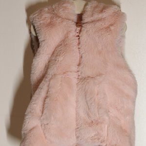 Me Jane - Hooded (w/ears) Faux Fur Pink Girls Vest